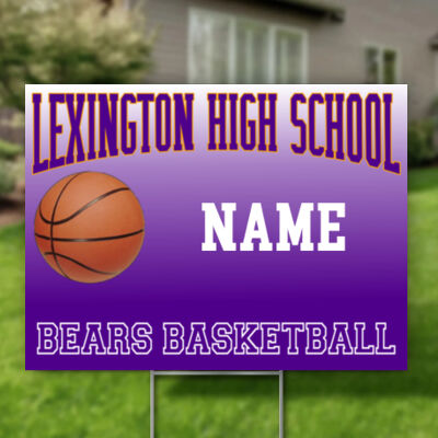 Basketball - Single 24"x18" Rigid Coro (Yard Signs ) 4mm Thumbnail