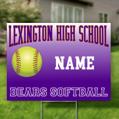 Softball - Single 24"x18" Rigid Coro (Yard Signs ) 4mm Thumbnail