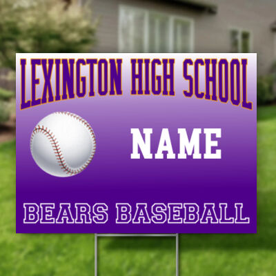 Baseball - Single 24"x18" Rigid Coro (Yard Signs ) 4mm Thumbnail