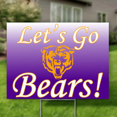 Let's go bears - Single 24"x18" Rigid Coro (Yard Signs ) 4mm Thumbnail